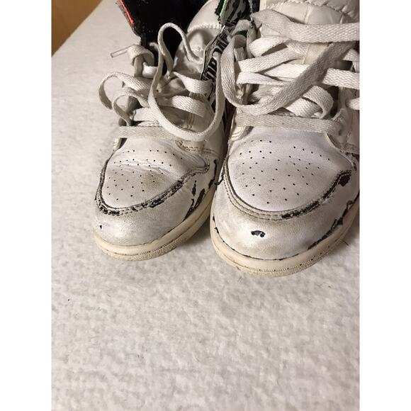 Jordan 1 Mid Over-Print Logos Youth size 3Y - Picture 5 of 8